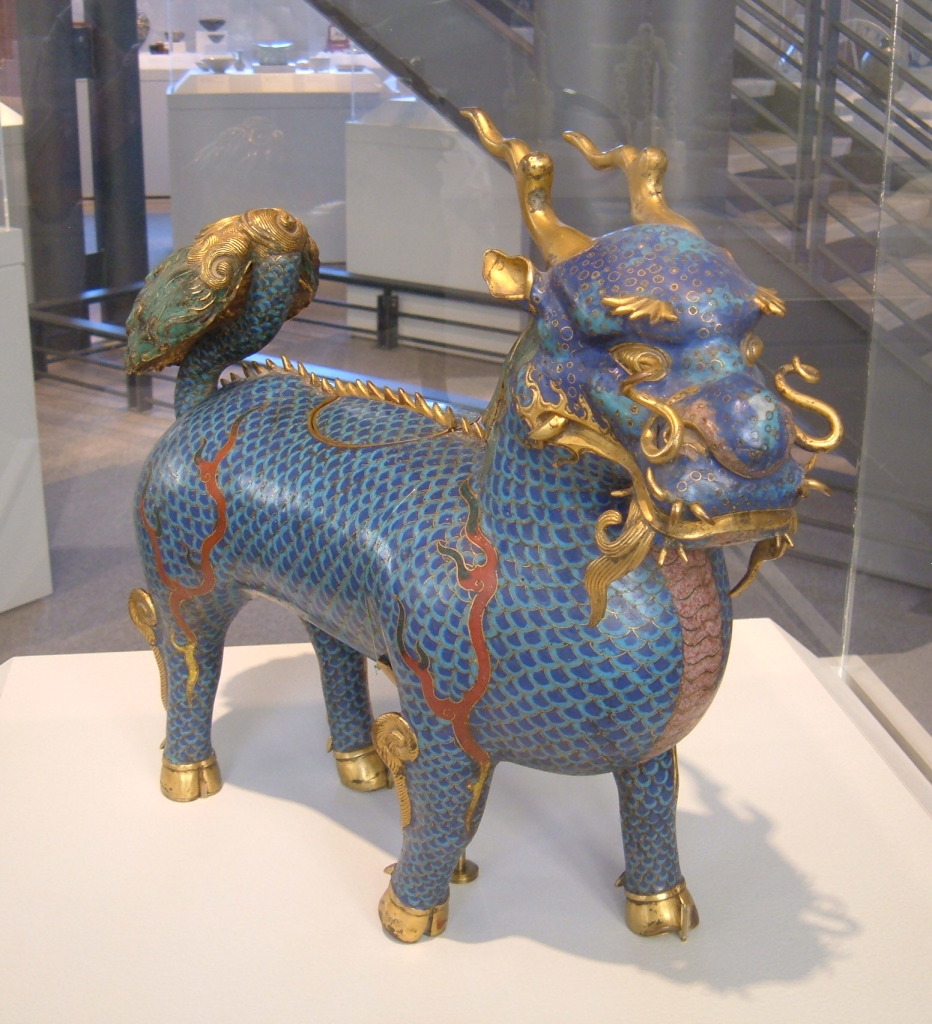 The Qilin of China's subsequent Manchurian dominated Qing dynasty (1644–1911) is a much more fanciful animal. 